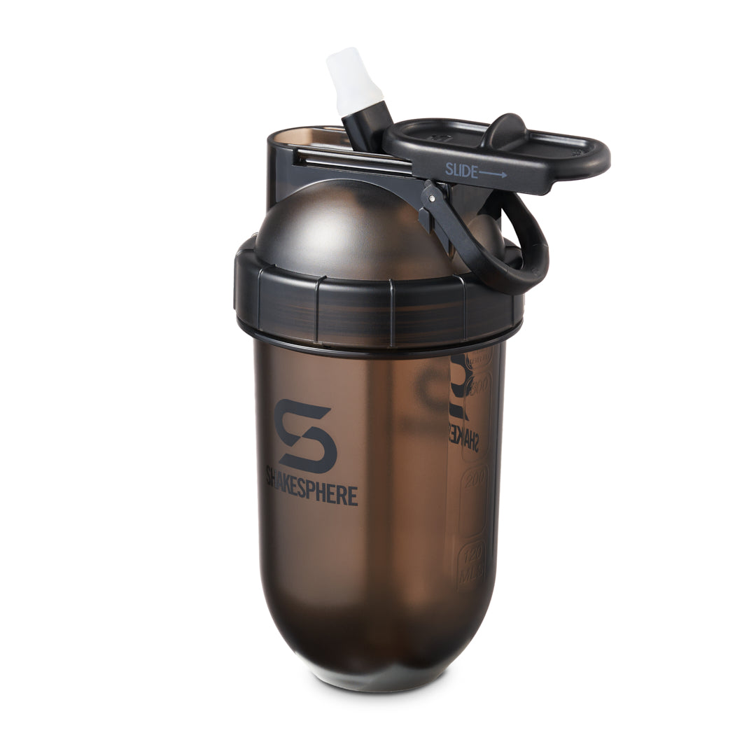 ShakeSphere Flip Straw Mini Bottle Tritan - Black 400mls