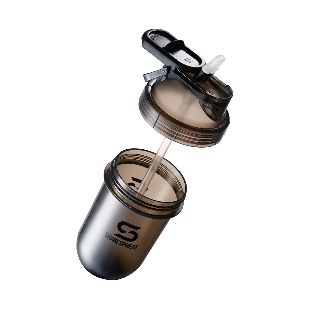 ShakeSphere Flip Straw Mini Bottle Tritan - Black 400mls