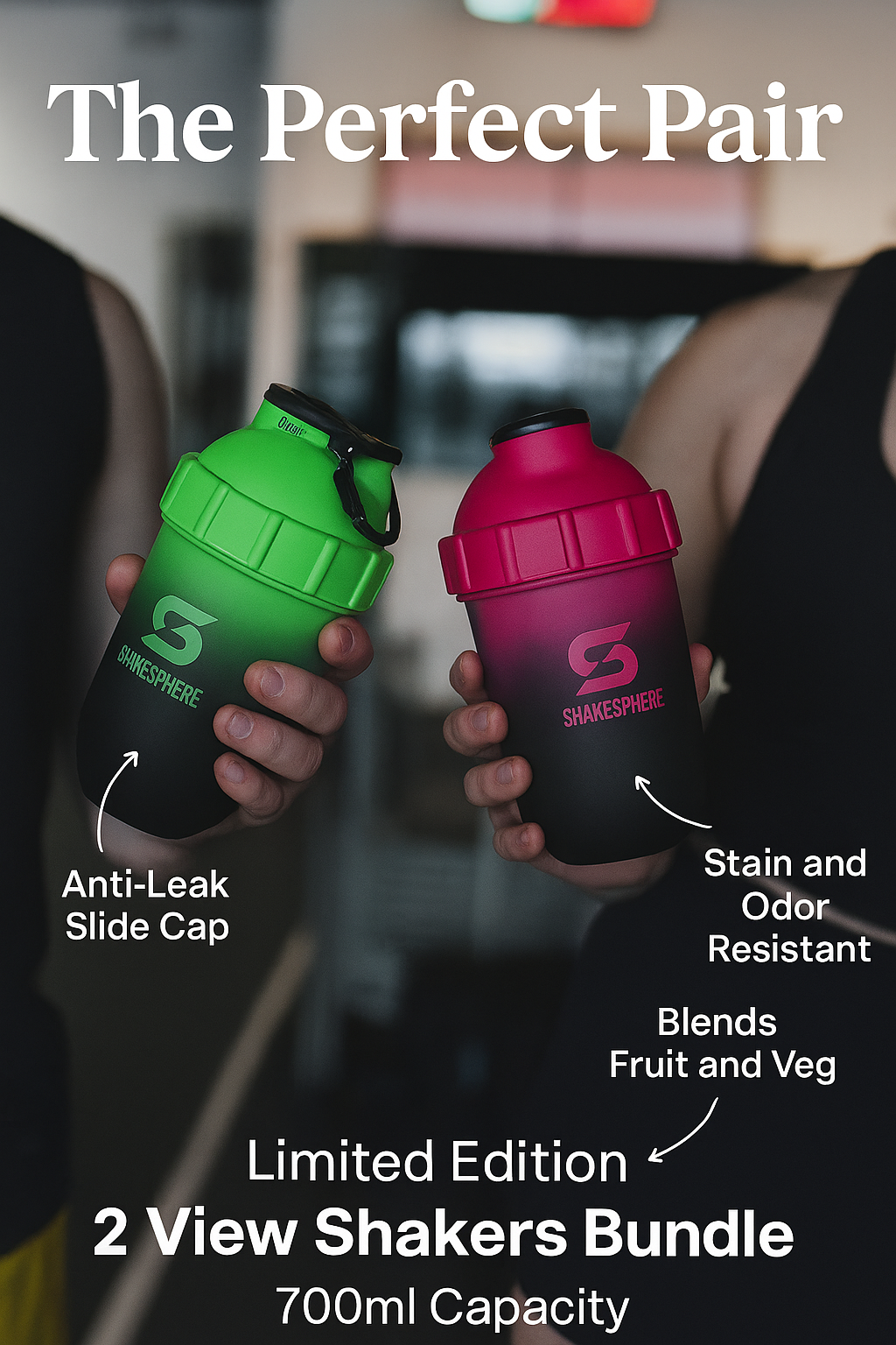 2X Limited Edition Ombre Shaker Bundle (Green + Pink)