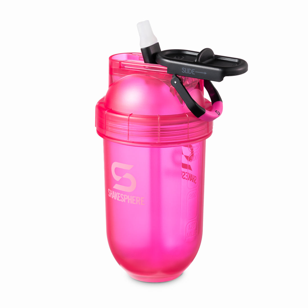 ShakeSphere Flip Straw Mini Bottle Tritan - Pink 400mls