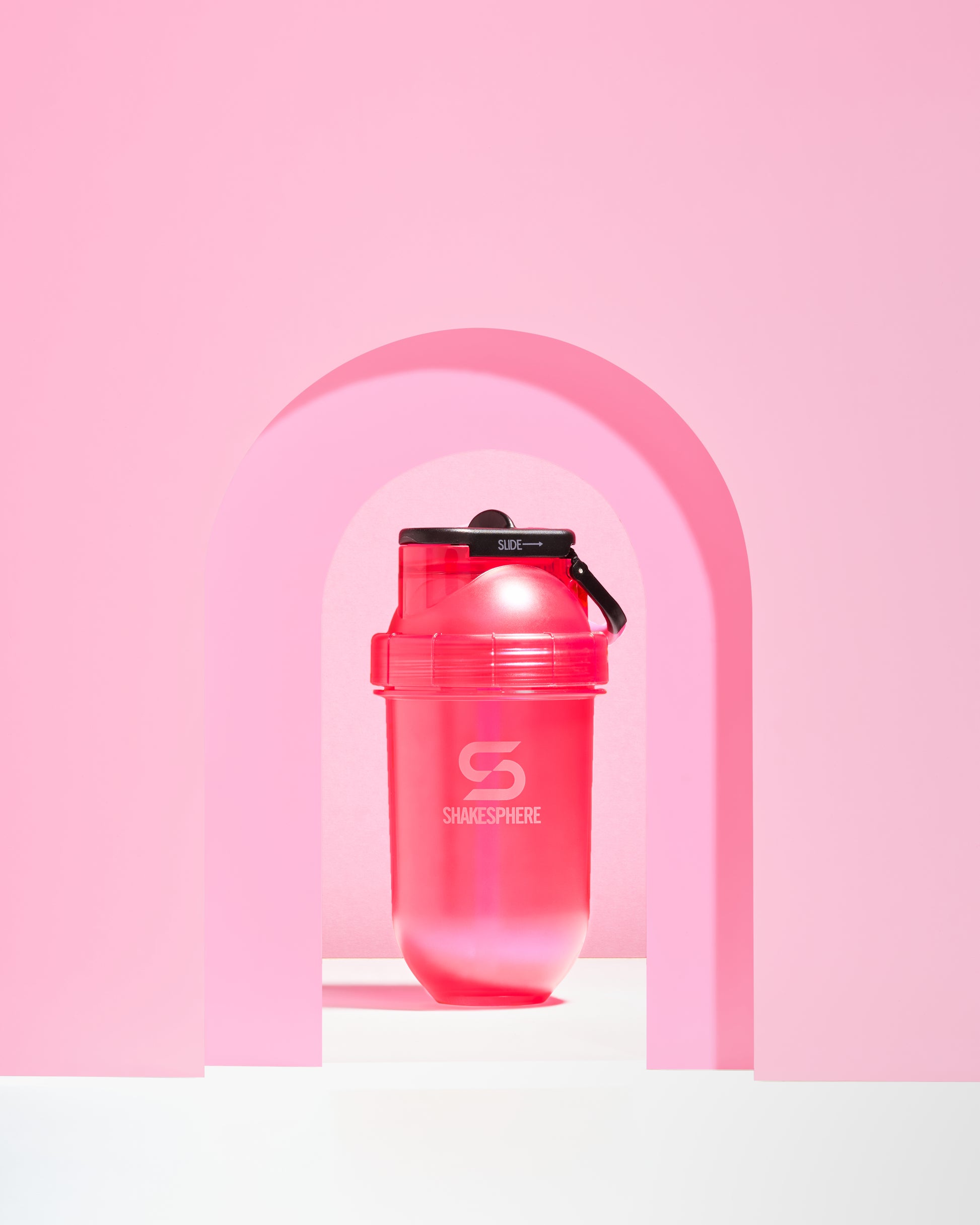 ShakeSphere Flip Straw Mini Bottle Tritan - Pink 400mls
