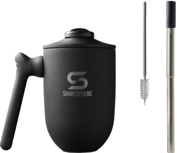 ShakeSphere Thermal Coffee Cup Steel Matte Black