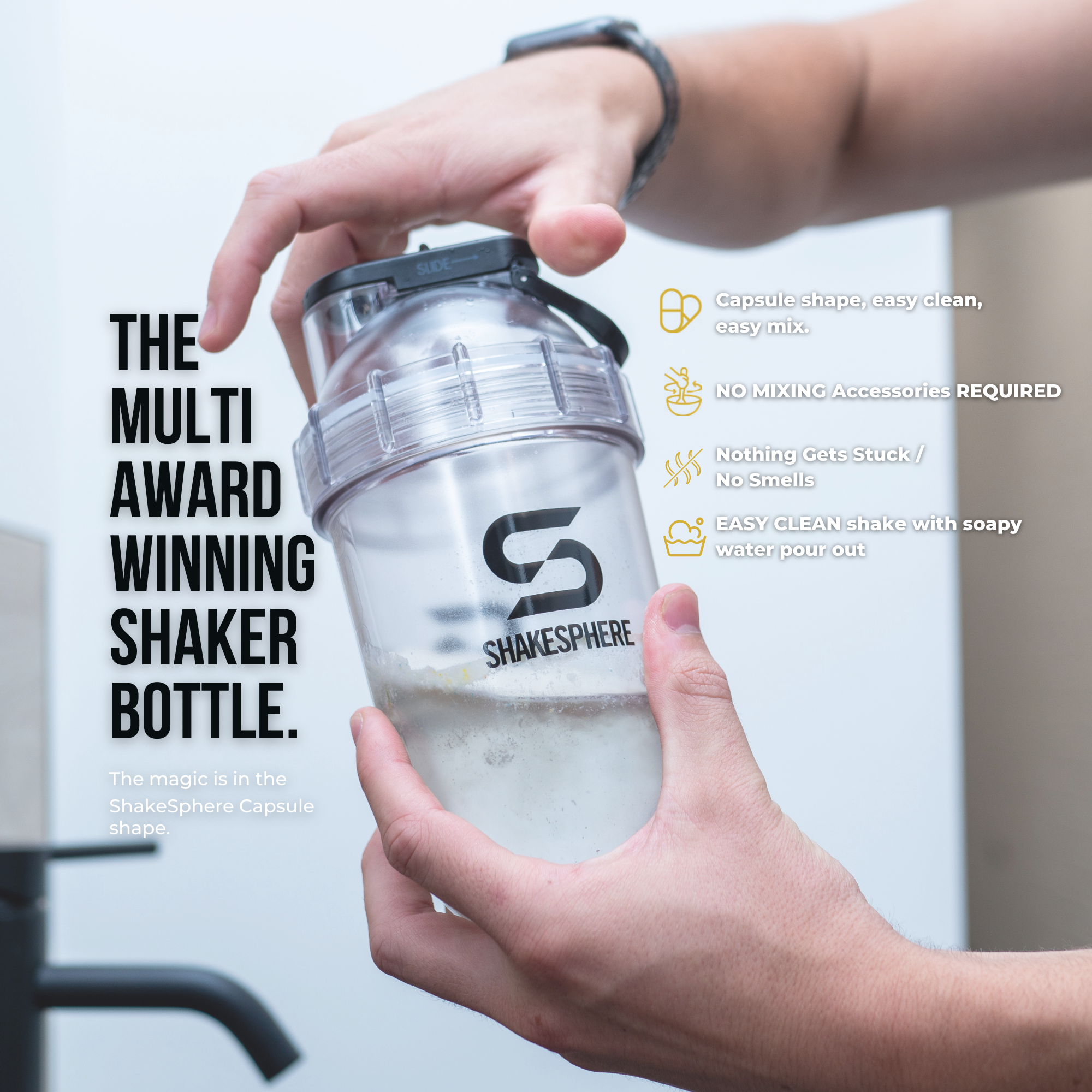 ShakeSphere Tumbler Tritan Clear 700ml