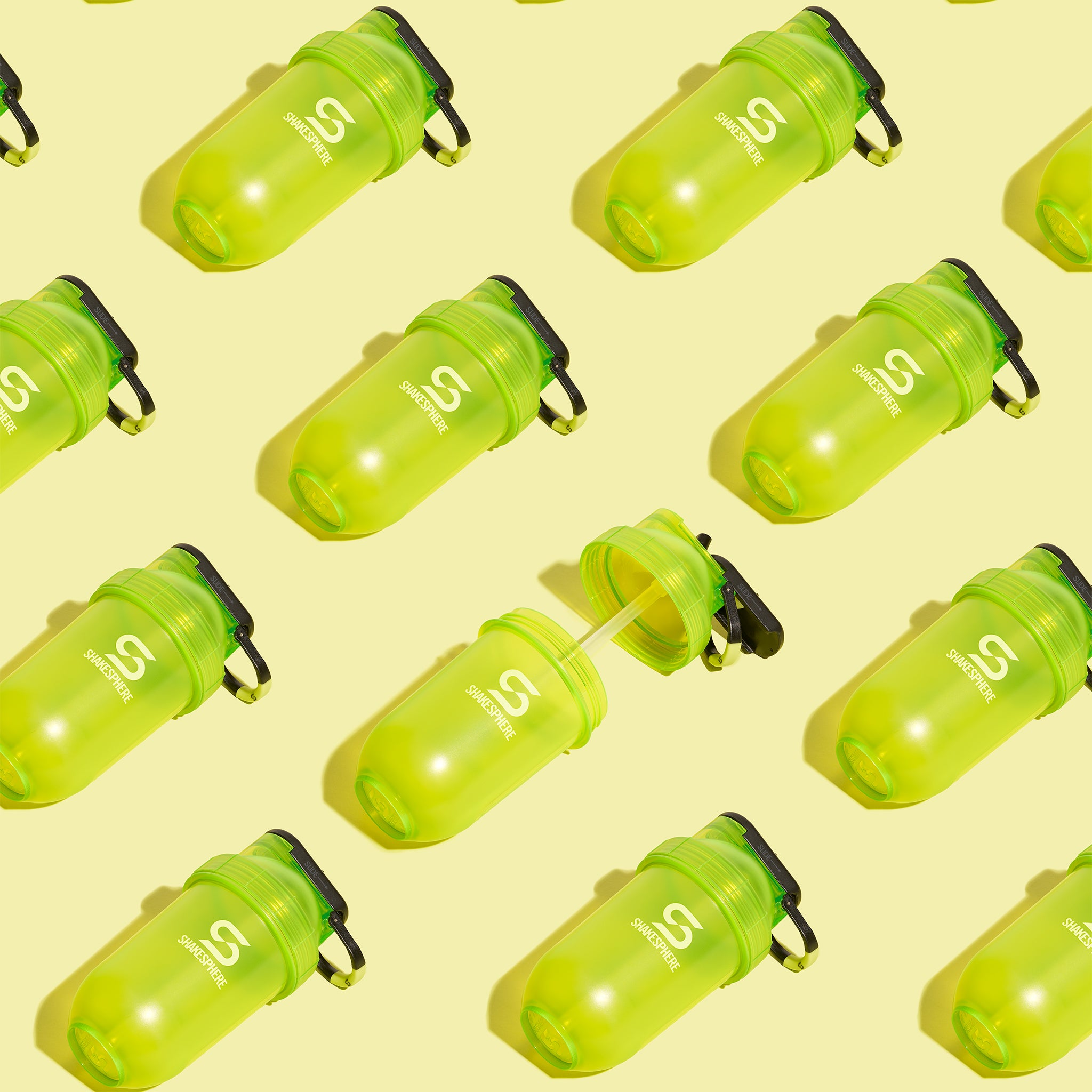 ShakeSphere Flip Straw Mini Bottle Tritan - Yellow 400mls