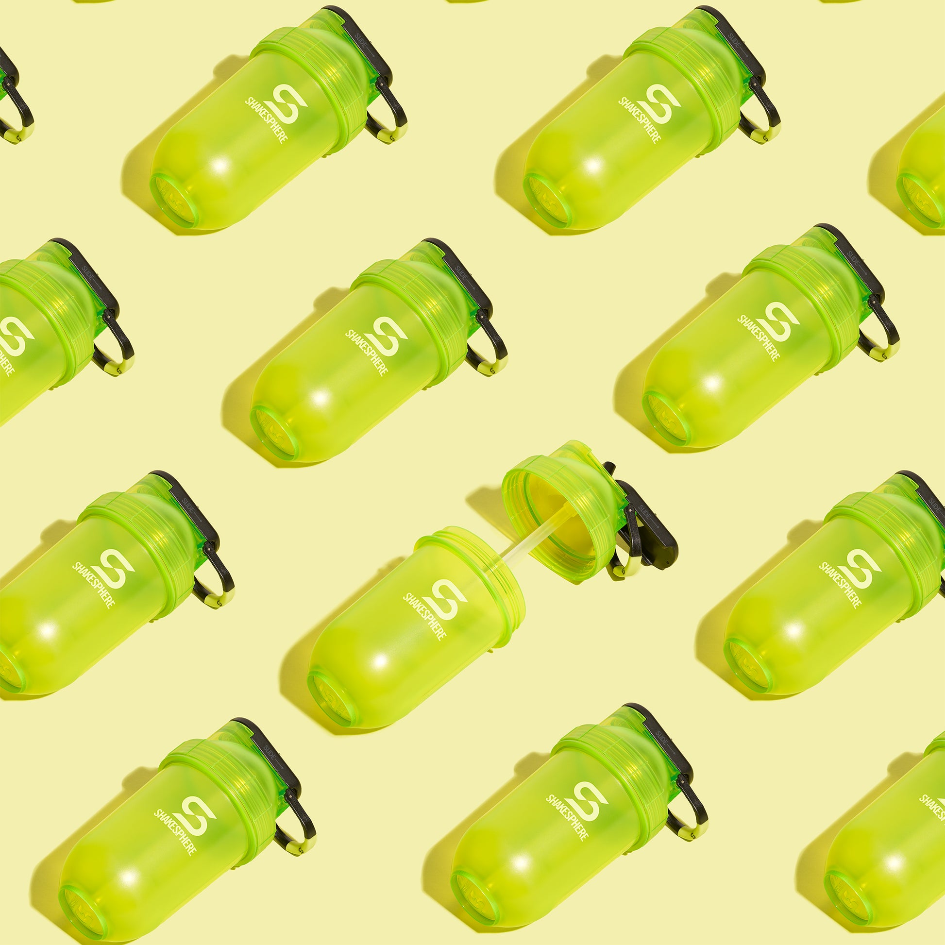 ShakeSphere Flip Straw Mini Bottle Tritan - Yellow 400mls