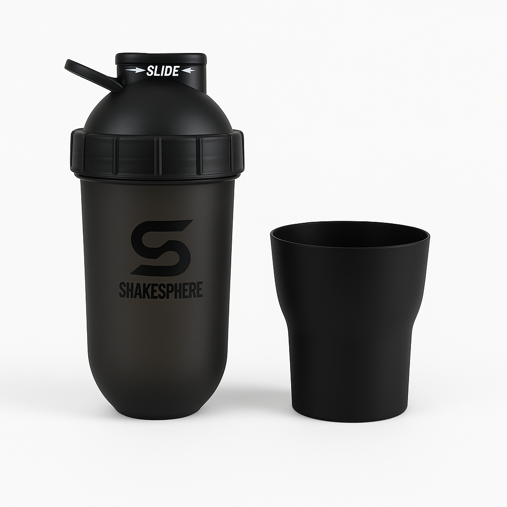 Matte Black Shaker + Cup Holder