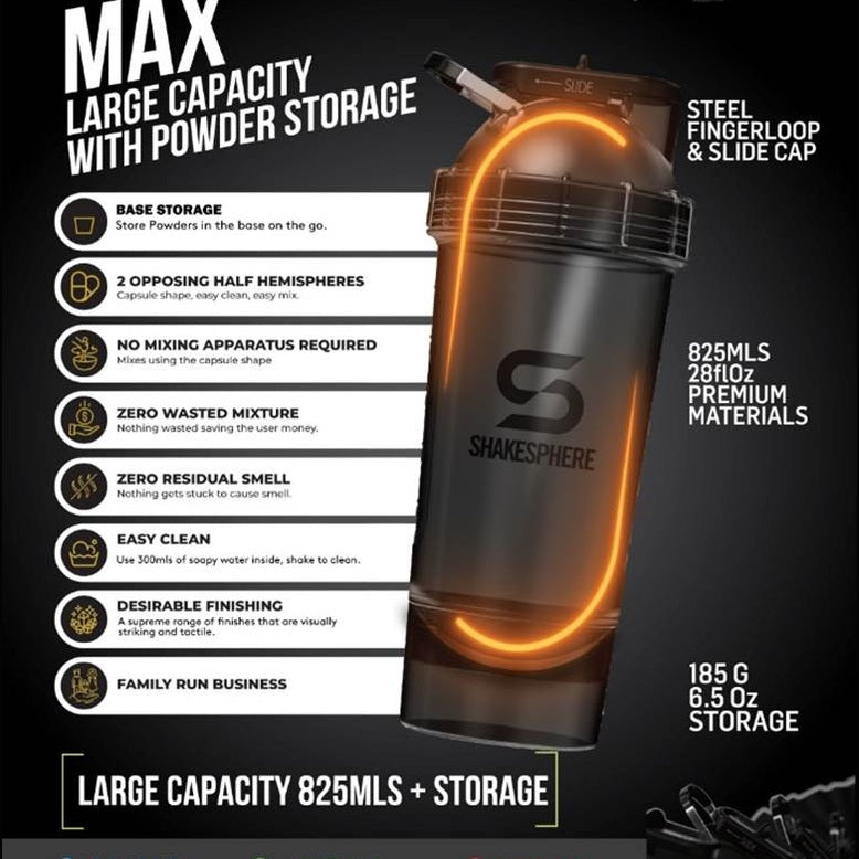 LTD Tritan Shakesphere MAX 825ML Shaker + Storage