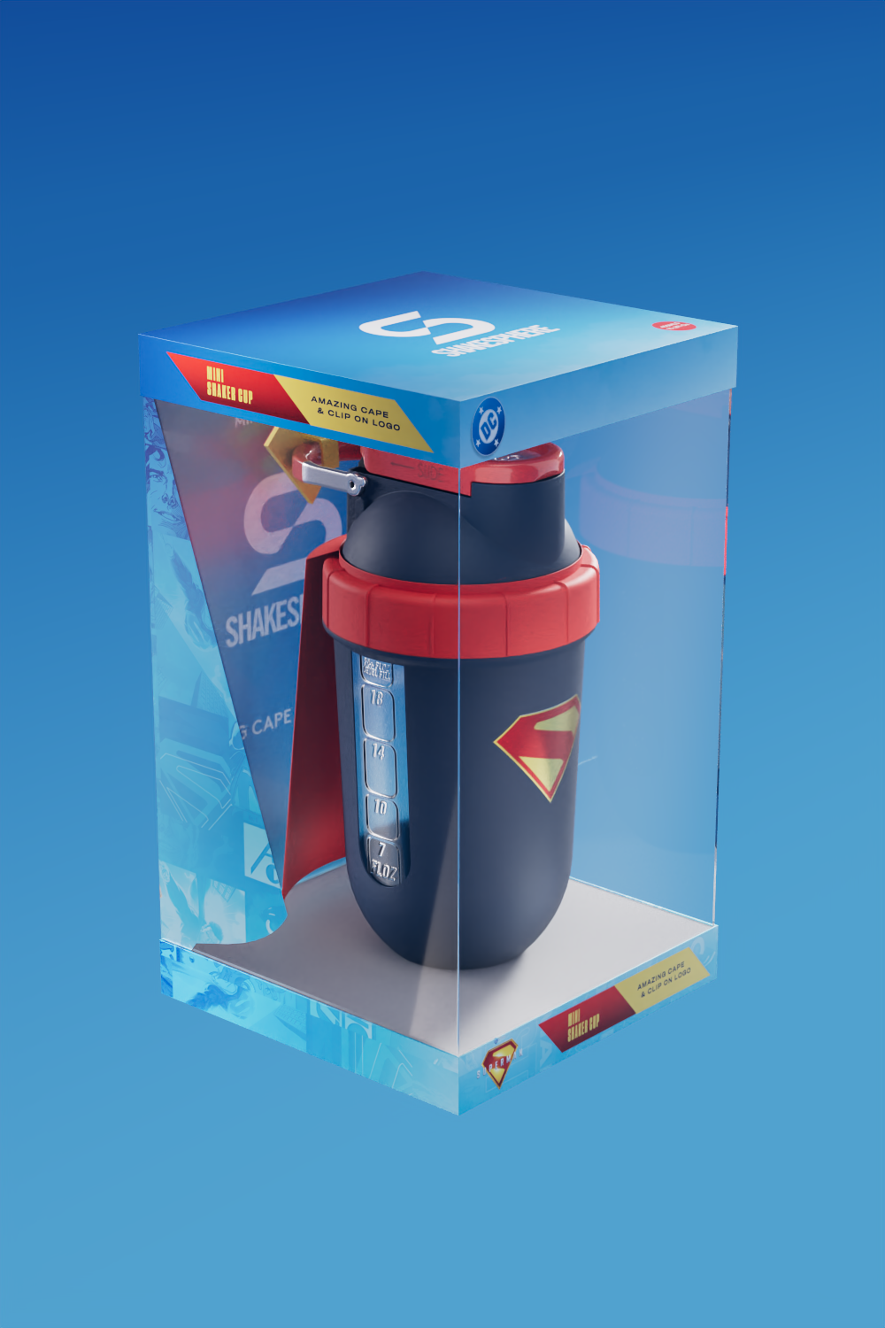 Superman™ Mini Steel Slide Shaker Cup – Limited Edition 400ML