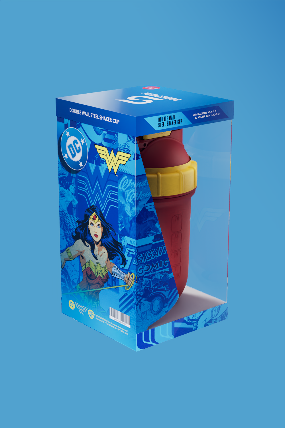 ShakeSphere DC Wonder Woman™ Double Wall Steel Shaker – 700ml