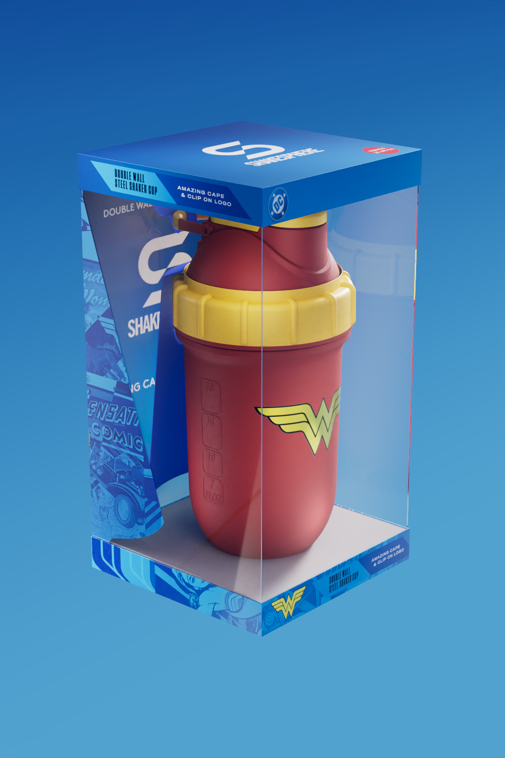 ShakeSphere DC Wonder Woman™ Double Wall Steel Shaker – 700ml