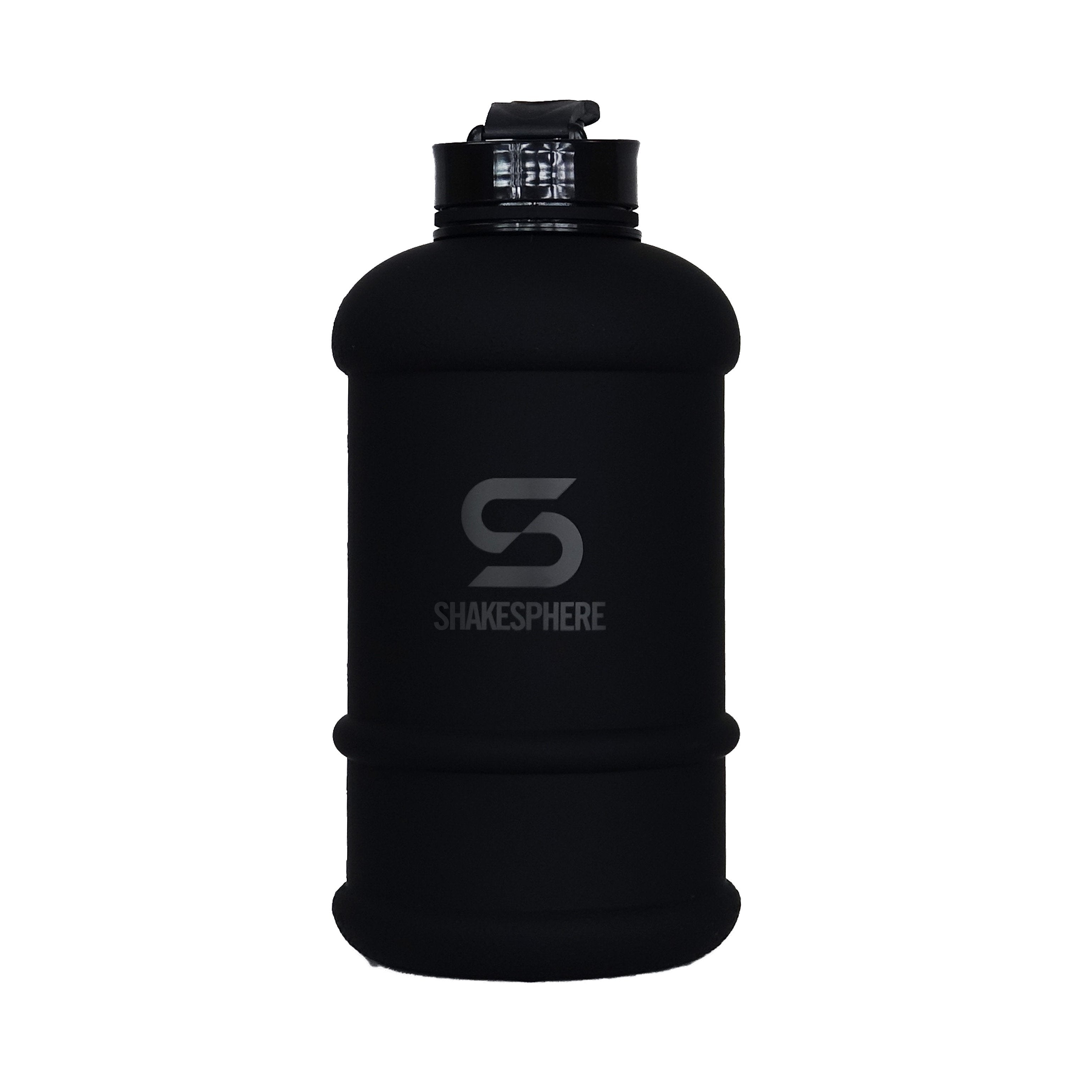 1.3L ShakeSphere Hydration Jug Matte Black/Black Logo - ShakeSphere AUS