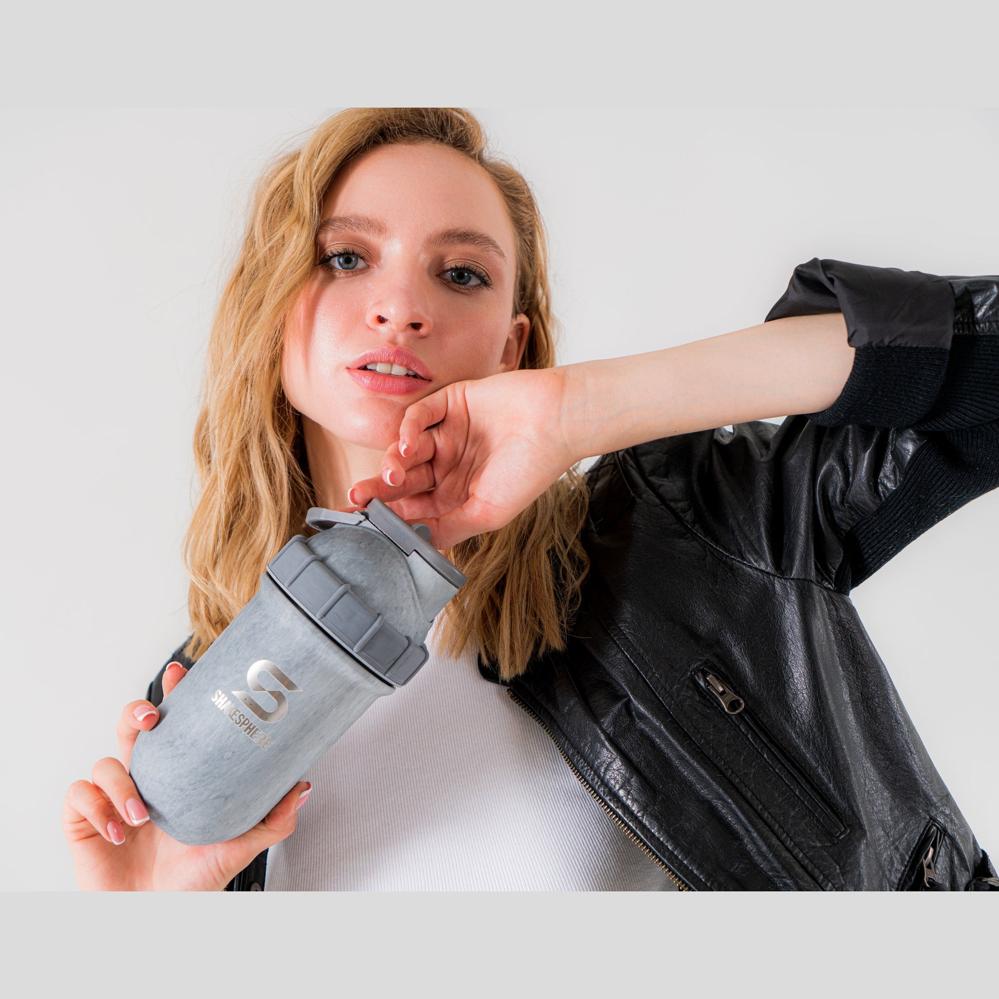 700mls ShakeSphere Tumbler Double Wall Steel Concrete