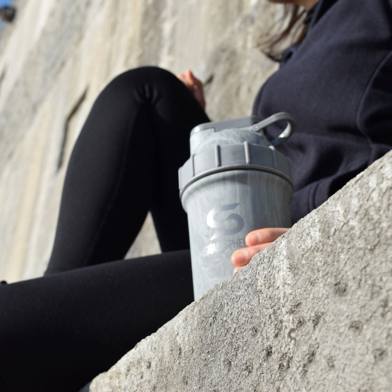 700mls ShakeSphere Tumbler Double Wall Steel Concrete