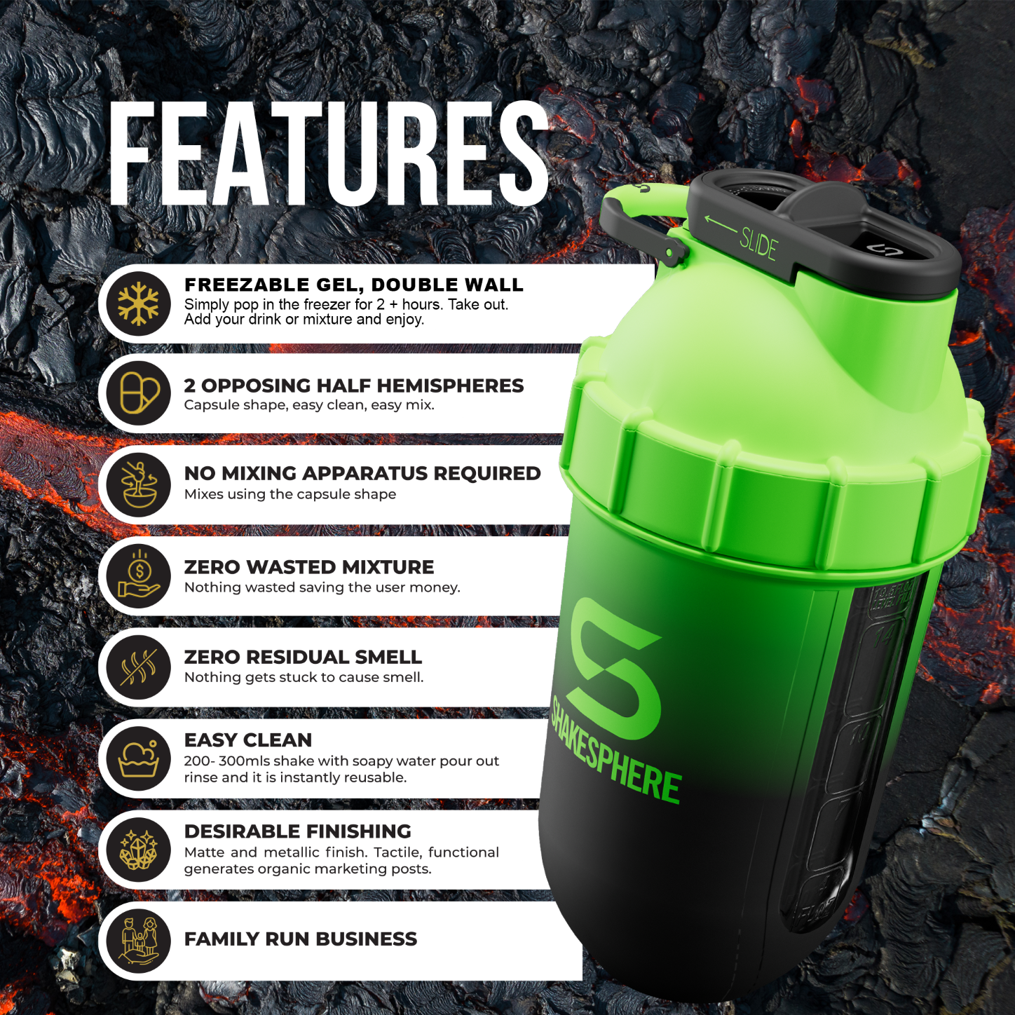 ShakeSphere Tumbler View Shaker Ombre Green Limited Edition