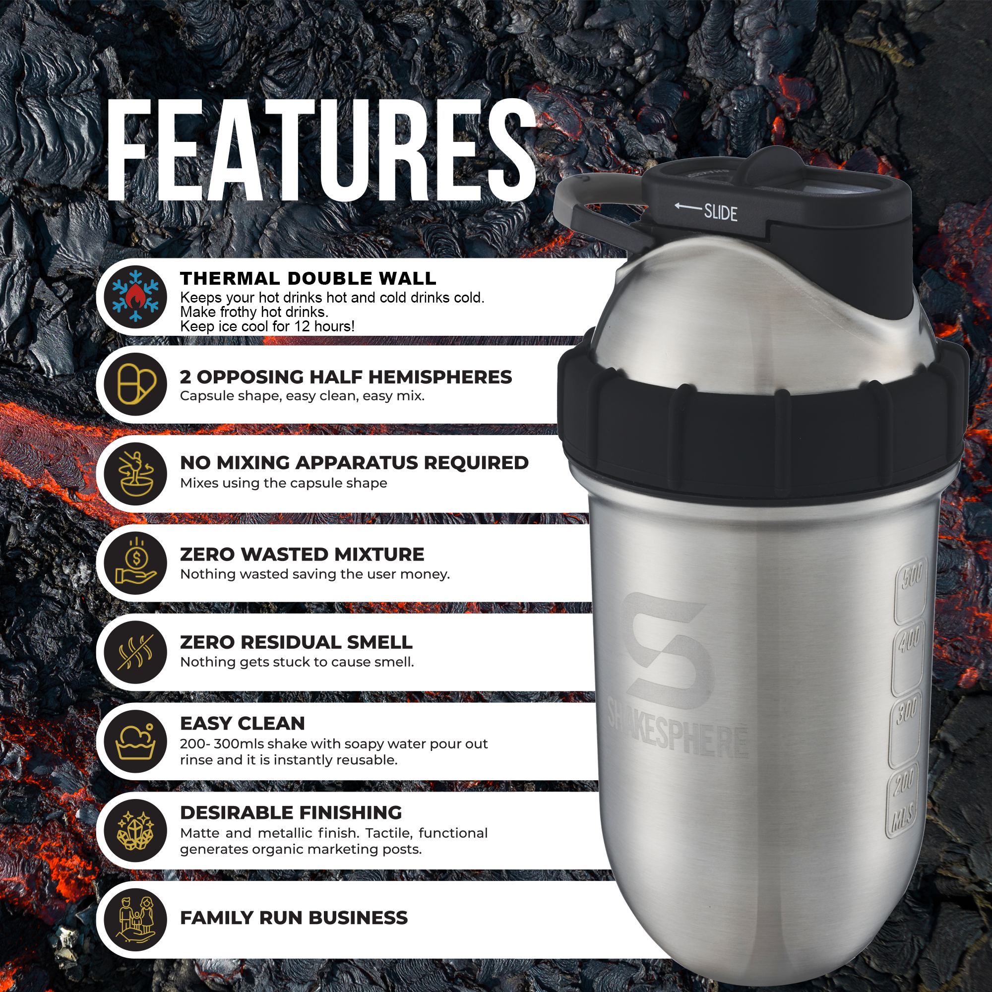 ShakeSphere Tumbler Steel - Original