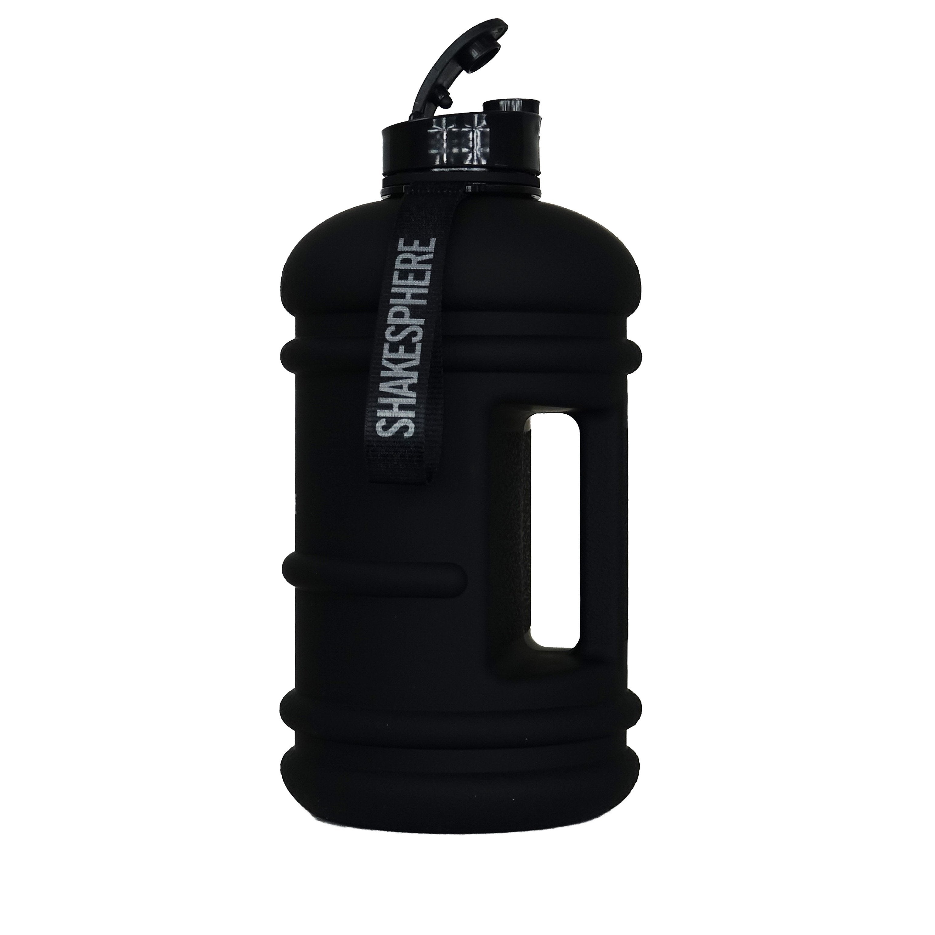 2.2L ShakeSphere Hydration Jug Matte Black/Black Logo - ShakeSphere AUS
