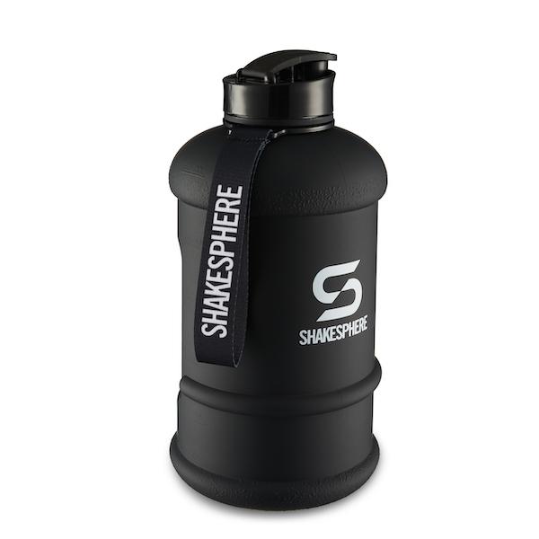 2.2L ShakeSphere Hydration Jug Matte Black/White Logo - ShakeSphere AUS