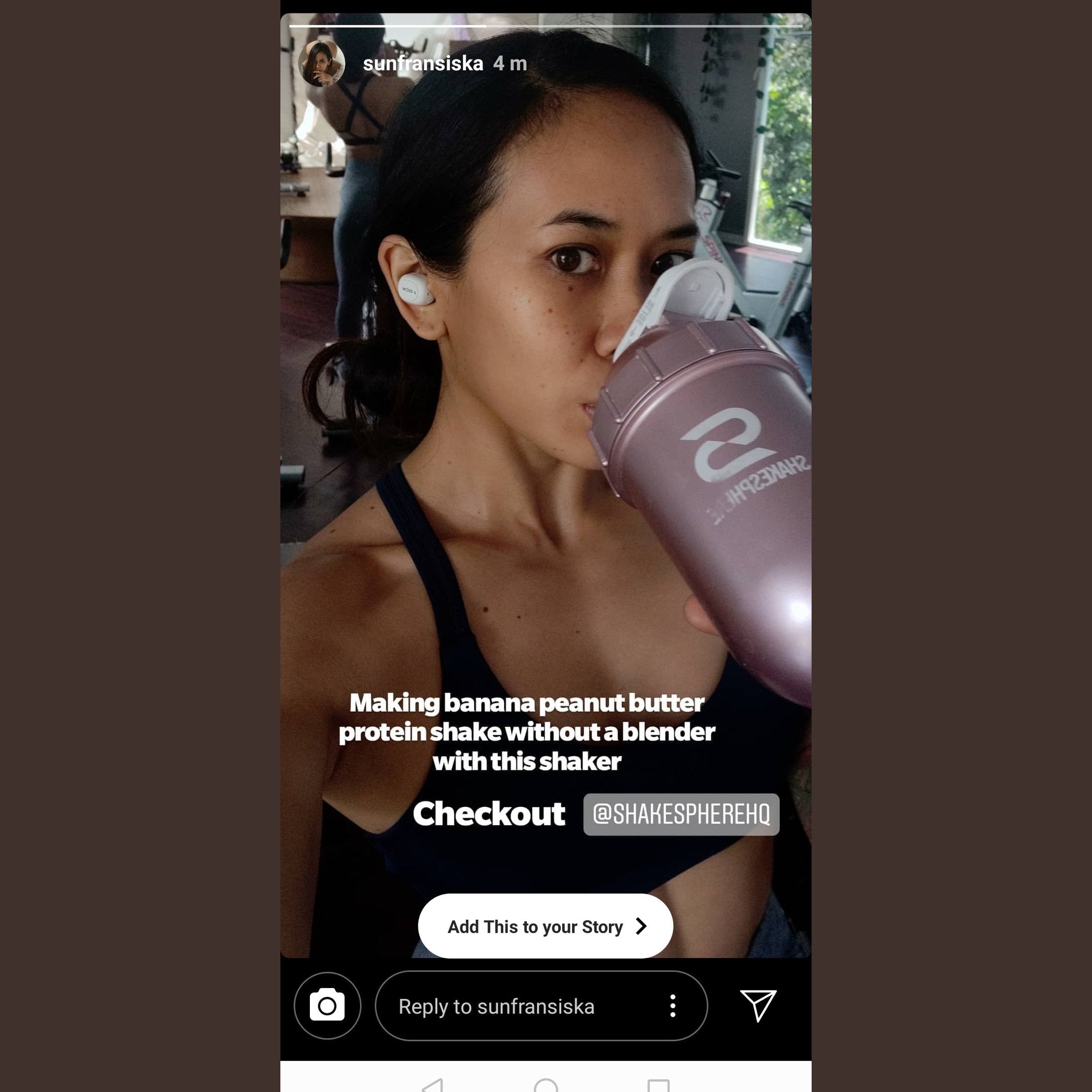 700mls ShakeSphere Tumbler Original Rose Gold/White Logo