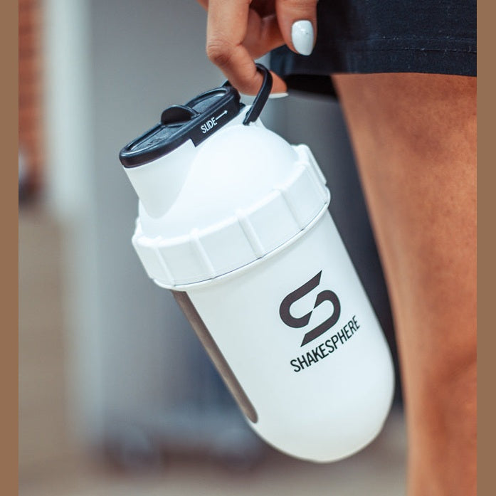 700mls ShakeSphere Tumbler View Matte White/Black Window