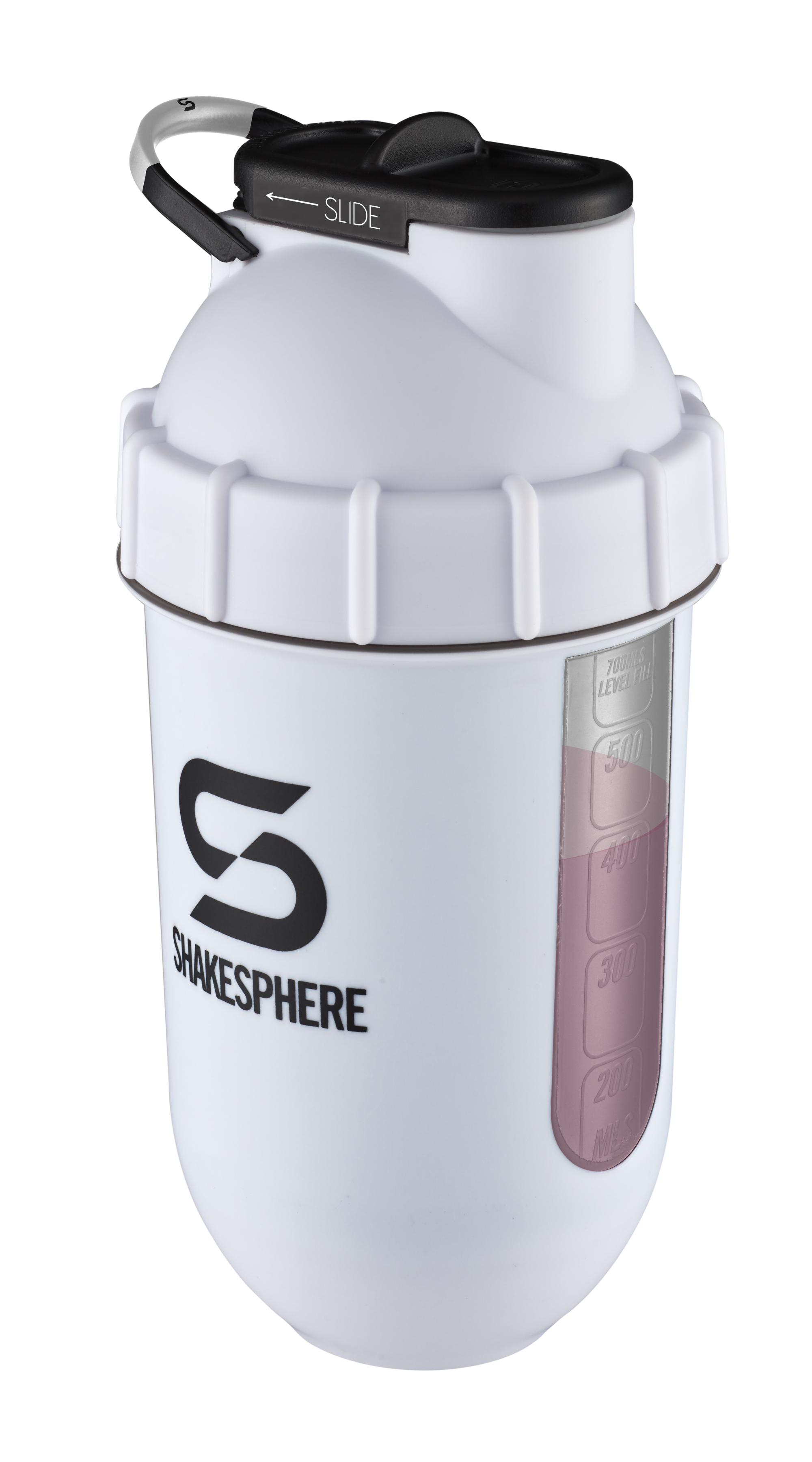 700mls ShakeSphere Tumbler View Matte White/Black Window