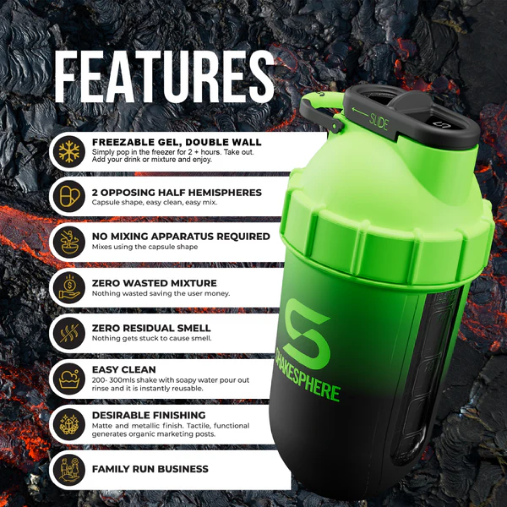 ShakeSphere Tumbler View - Ombre Green
