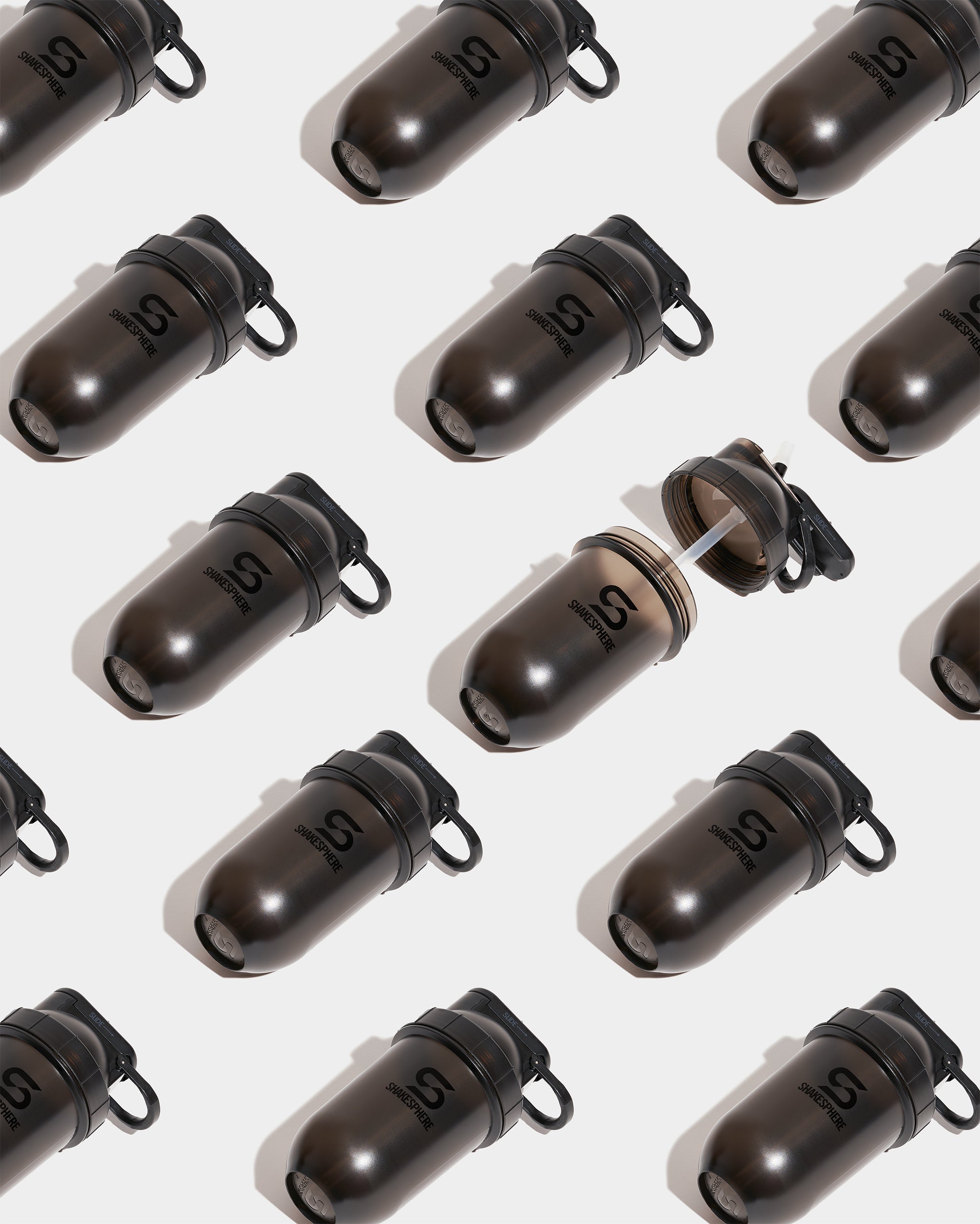 ShakeSphere Flip Straw Mini Bottle Tritan - Black 400mls