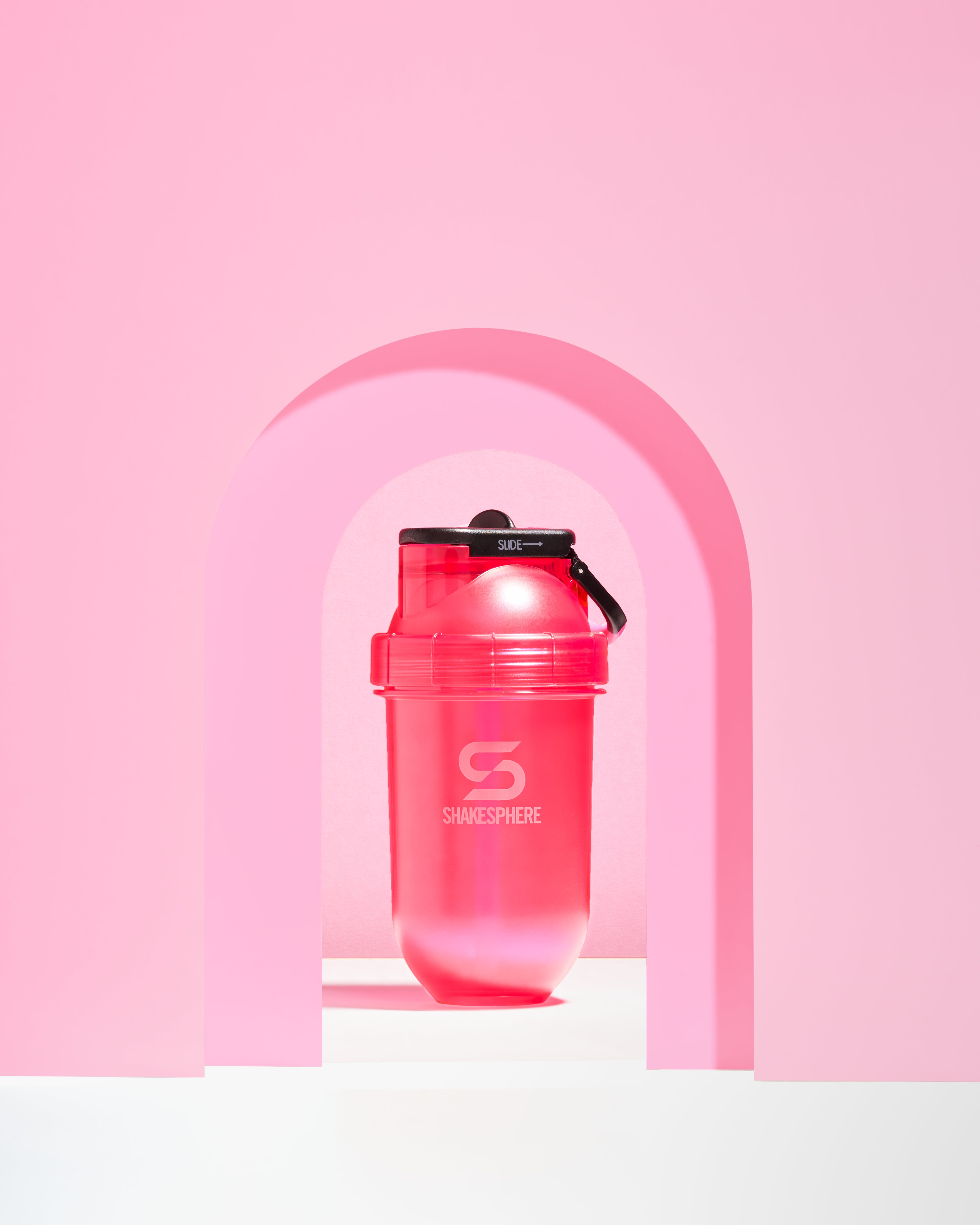 ShakeSphere Flip Straw Mini Bottle Tritan - Pink 400mls
