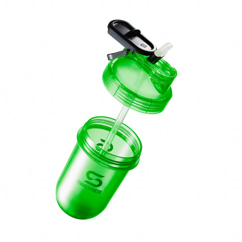 ShakeSphere Flip Straw Mini Bottle Tritan Green - 400ml