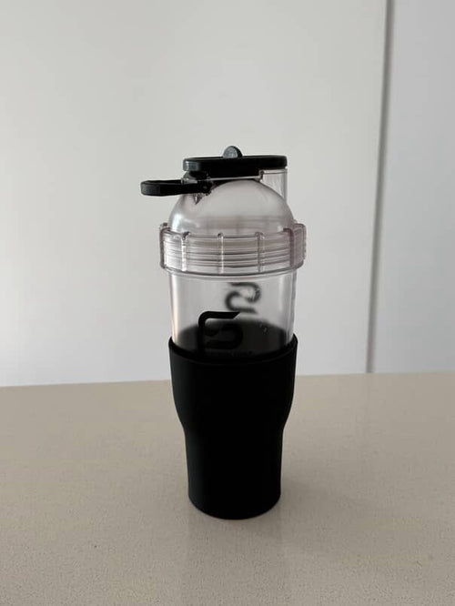 Matte Black Shaker + Cup Holder