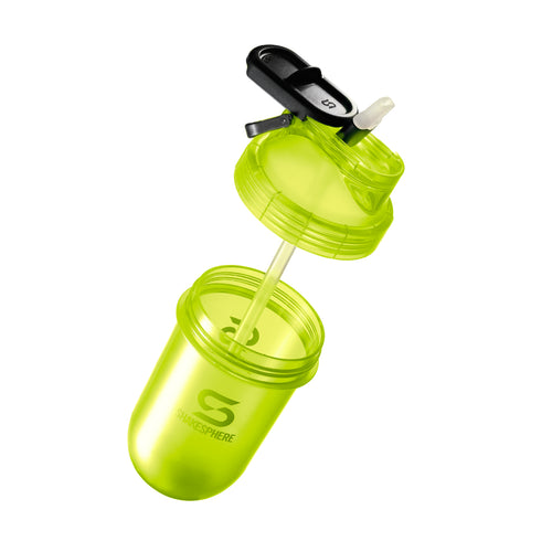 ShakeSphere Flip Straw Mini Bottle Tritan - Yellow 400mls