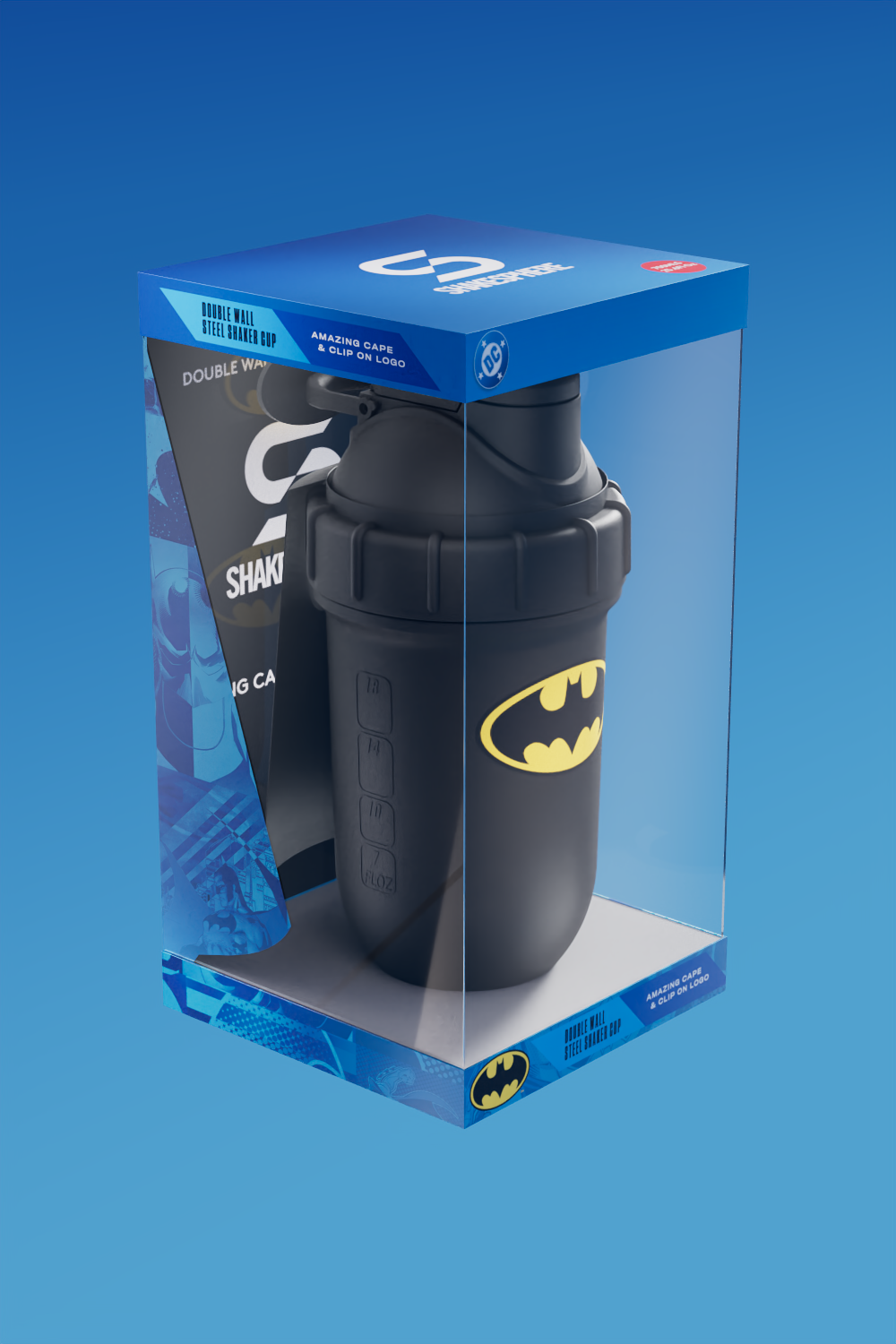 PRE ORDER - BATMAN LTD ED 700mls ShakeSphere Tumbler Double Wall Steel