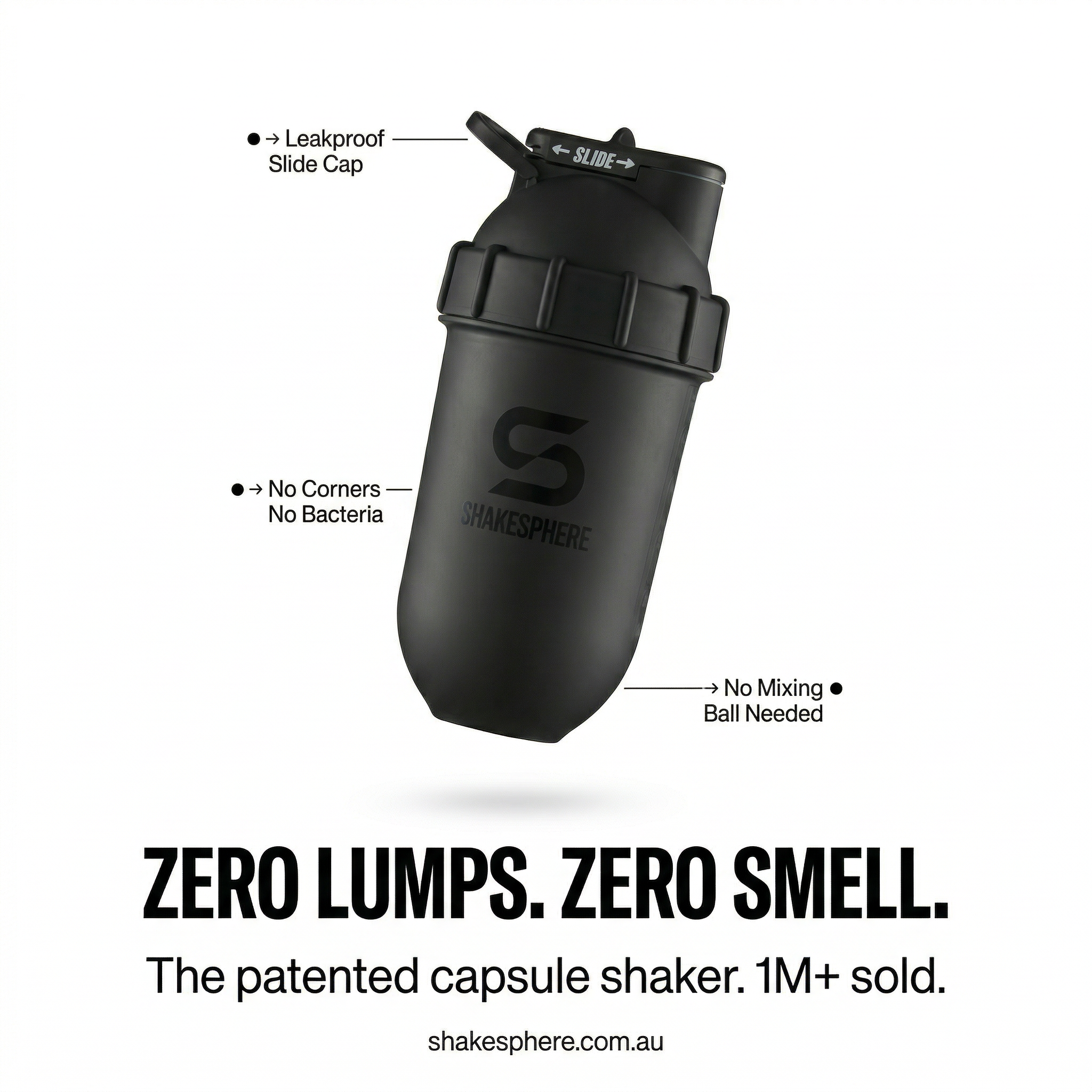 ShakeSphere Tumbler Original — Matte Black