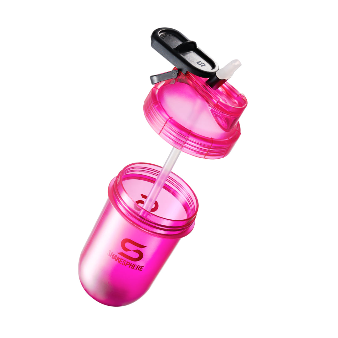 ShakeSphere Flip Straw Mini Bottle Tritan - Pink 400mls