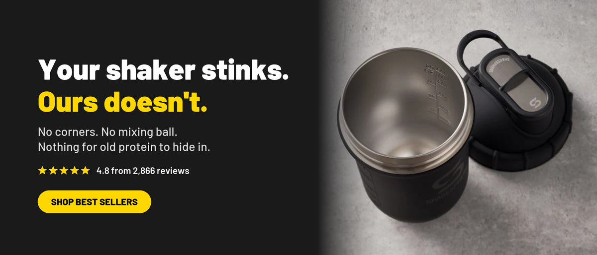 Your shaker stinks. Ours doesn't. Open ShakeSphere steel shaker