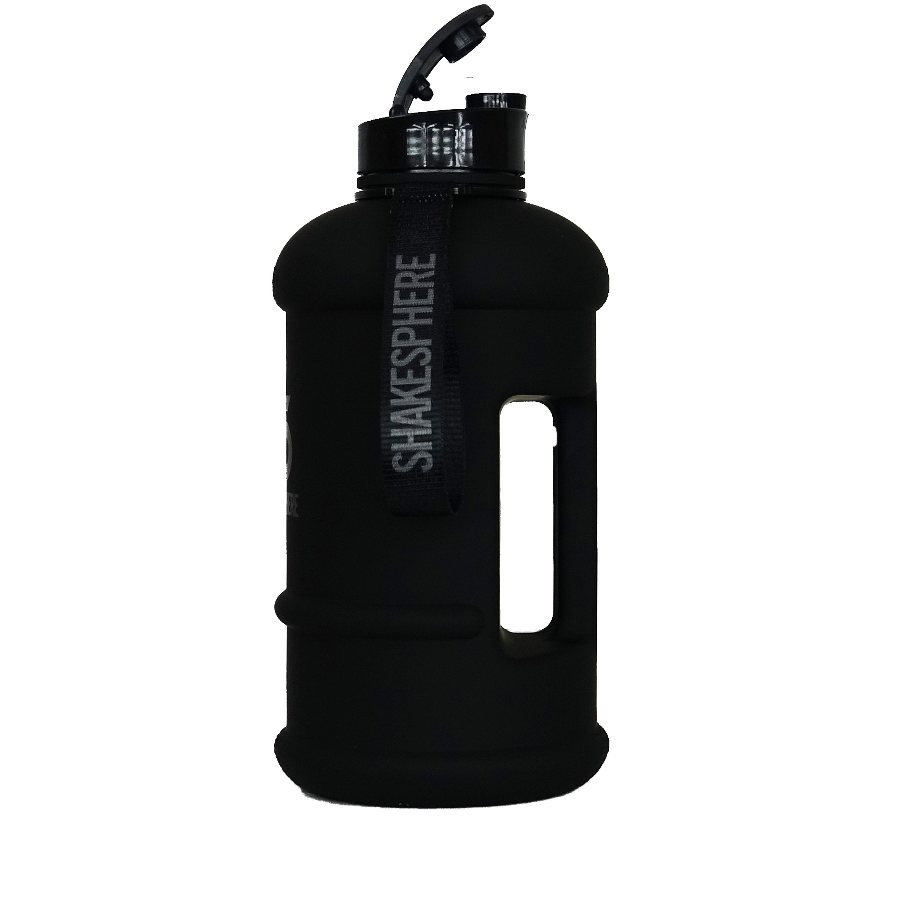 1.3L ShakeSphere Hydration Jug Matte Black/Black Logo - ShakeSphere AUS