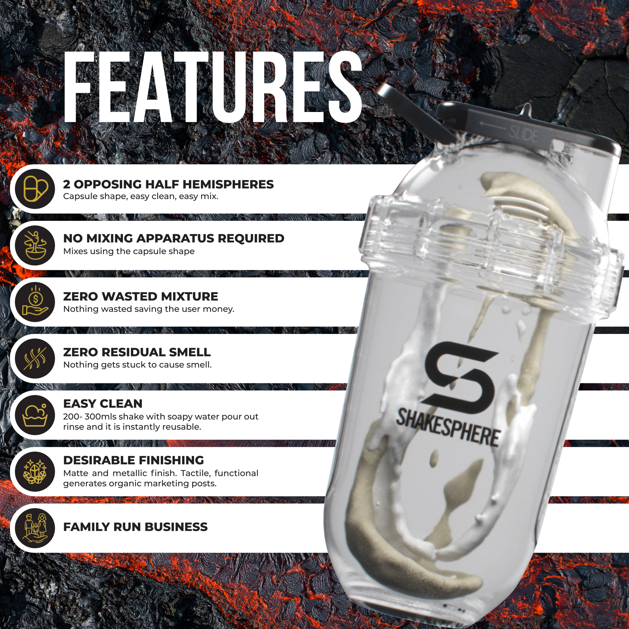 ShakeSphere Tumbler Original - Pearl White/Grey