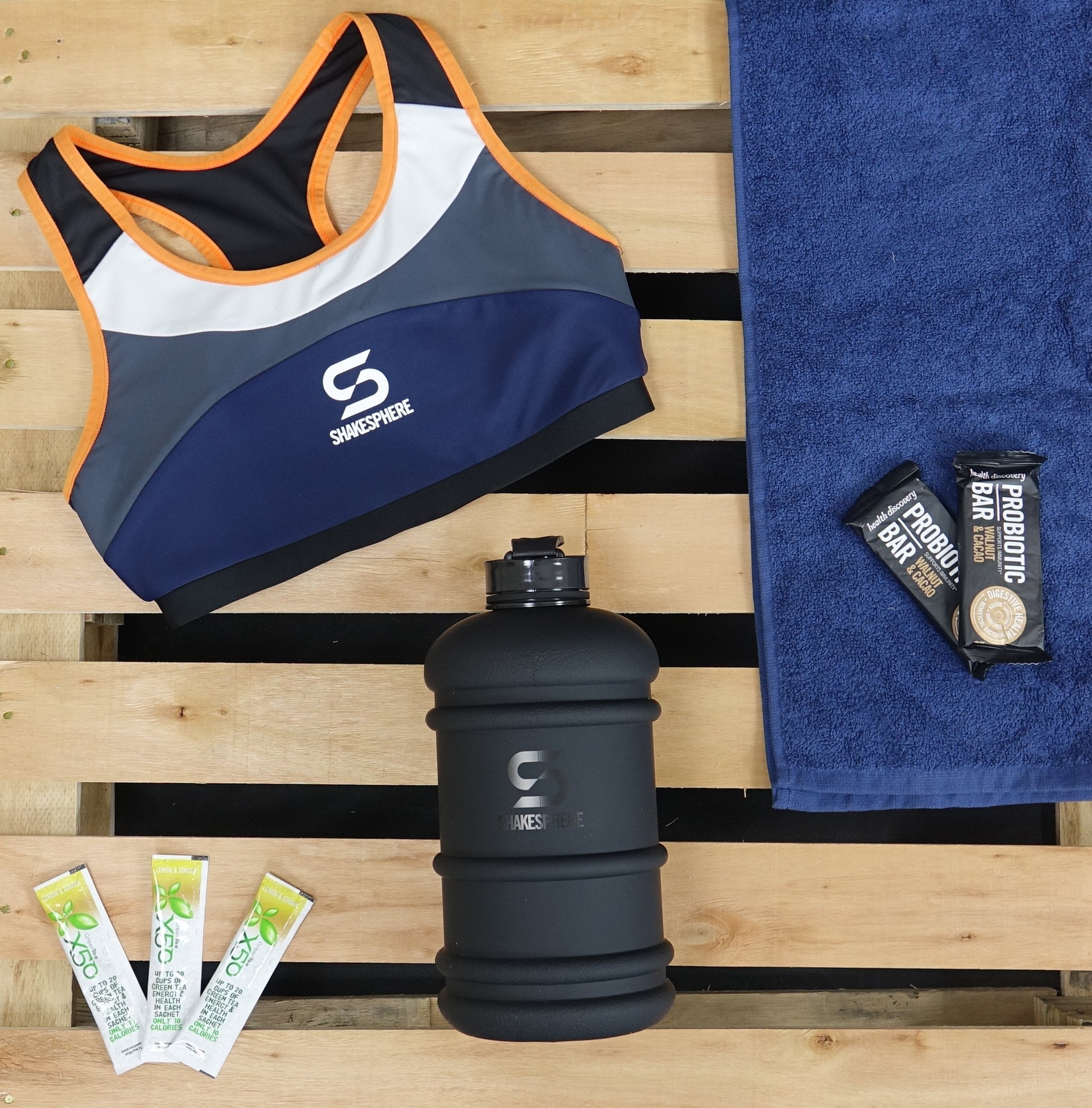 2.2L ShakeSphere Hydration Jug Matte Black/Black Logo - ShakeSphere AUS