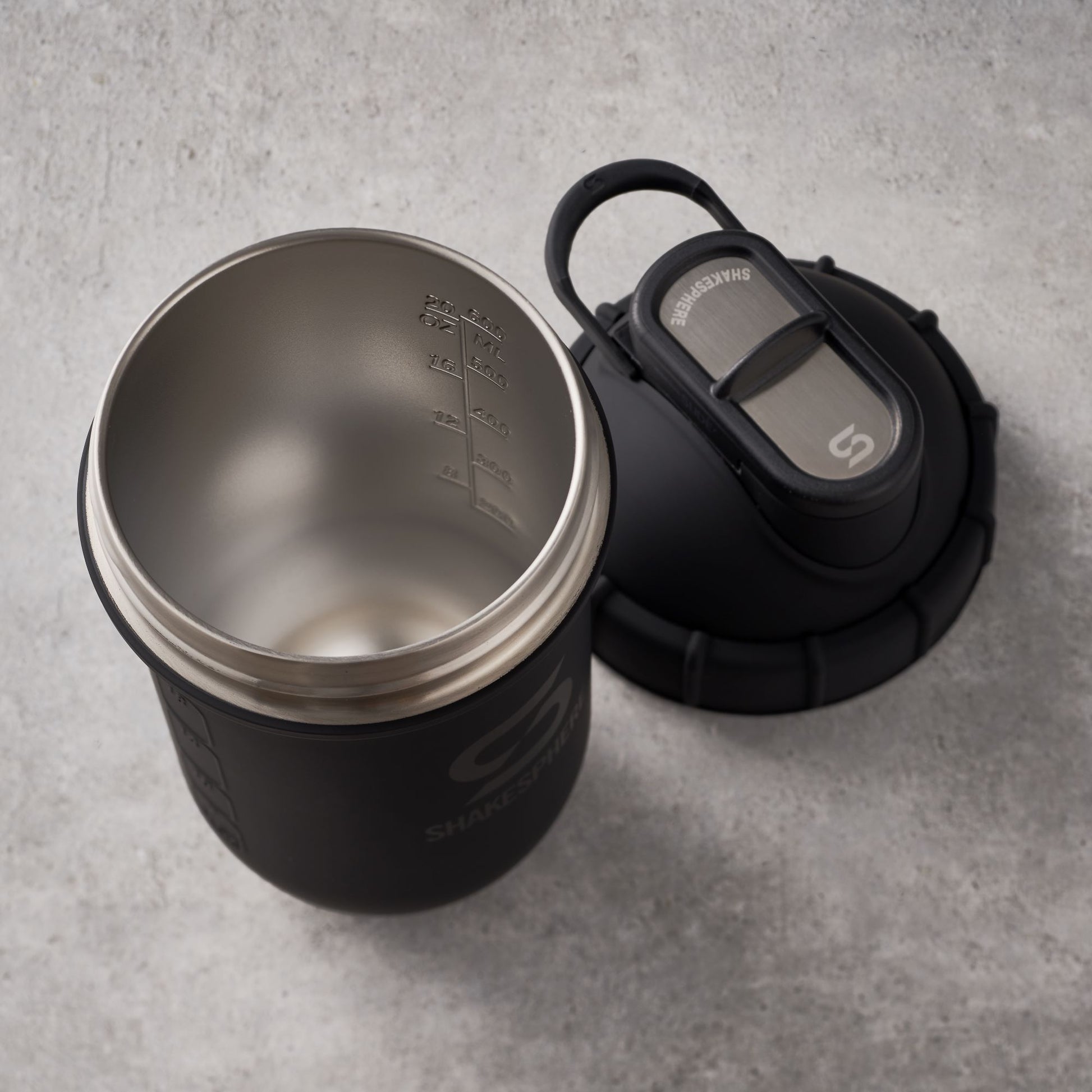 PRE ORDER - 700mls ShakeSphere Tumbler Double Wall Steel Matte Black