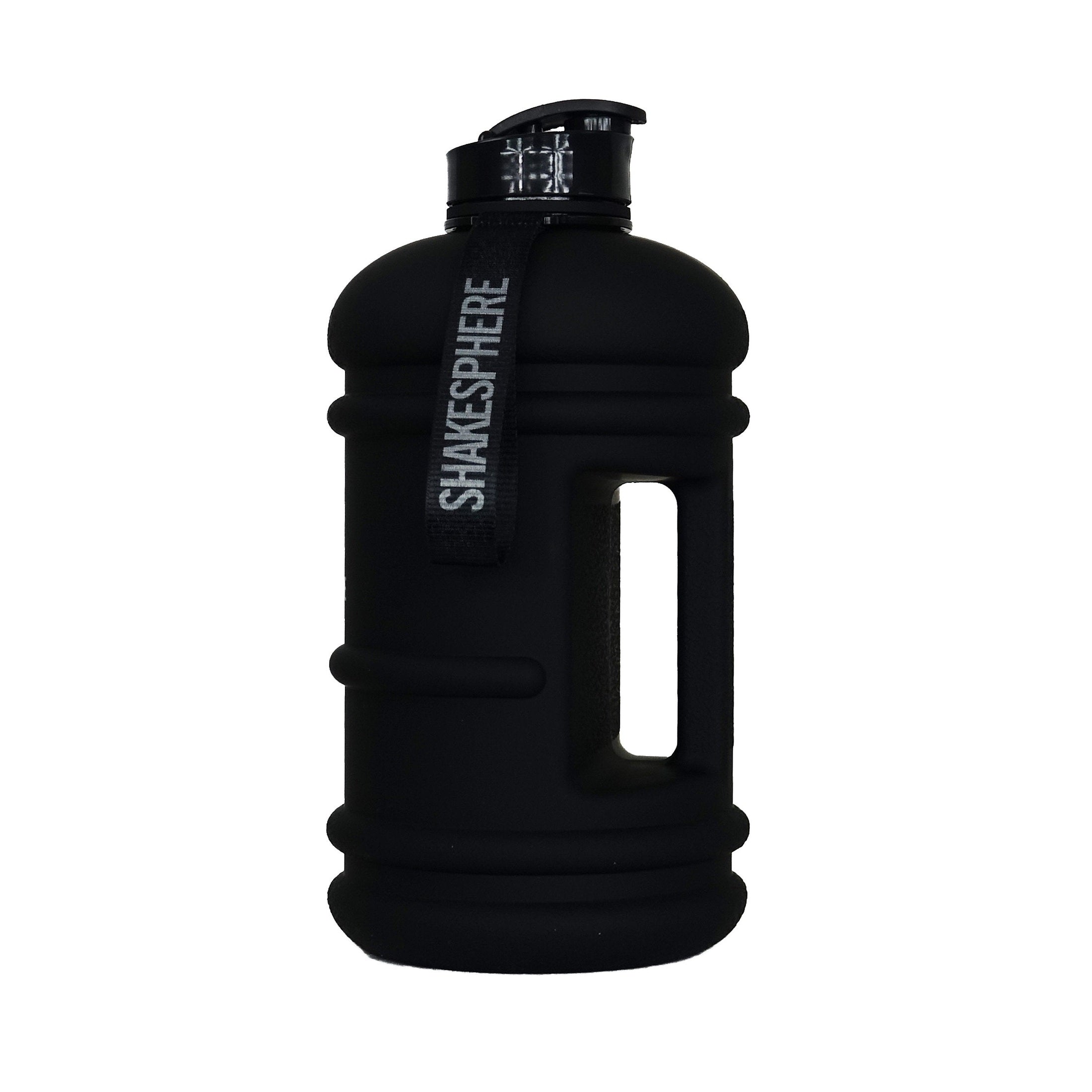 2.2L ShakeSphere Hydration Jug Matte Black/Black Logo - ShakeSphere AUS