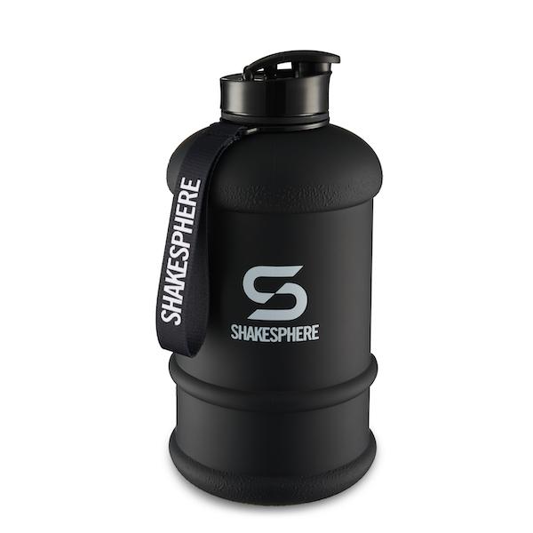 2.2L ShakeSphere Hydration Jug Matte Black/White Logo - ShakeSphere AUS