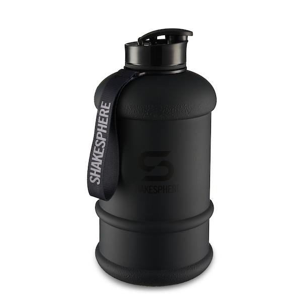 1.3L ShakeSphere Hydration Jug Matte Black/Black Logo - ShakeSphere AUS