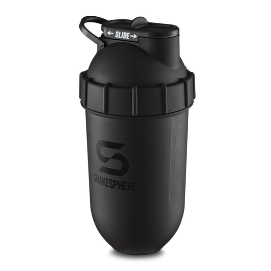 Pre Order - 700mls ShakeSphere Tumbler Original Matte Black/Black Logo