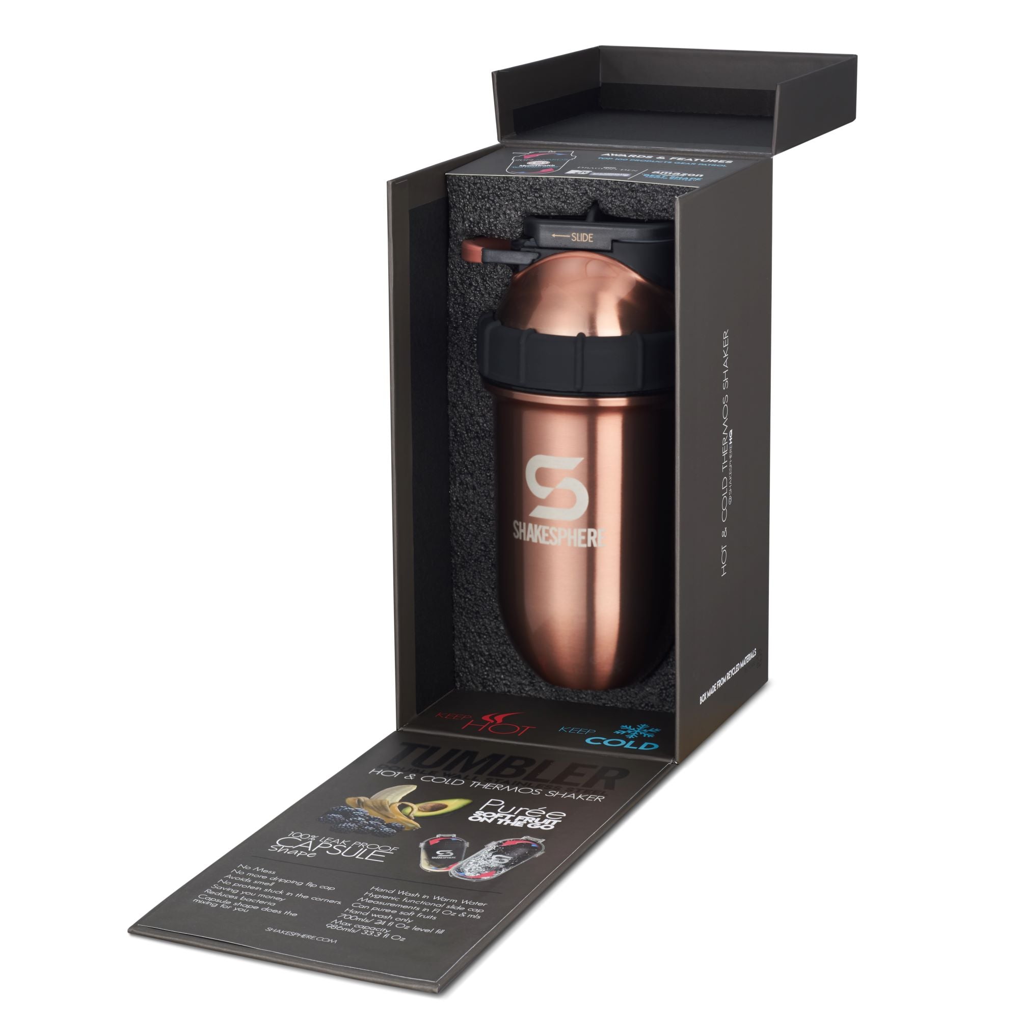 ShakeSphere Tumbler Steel - Copper