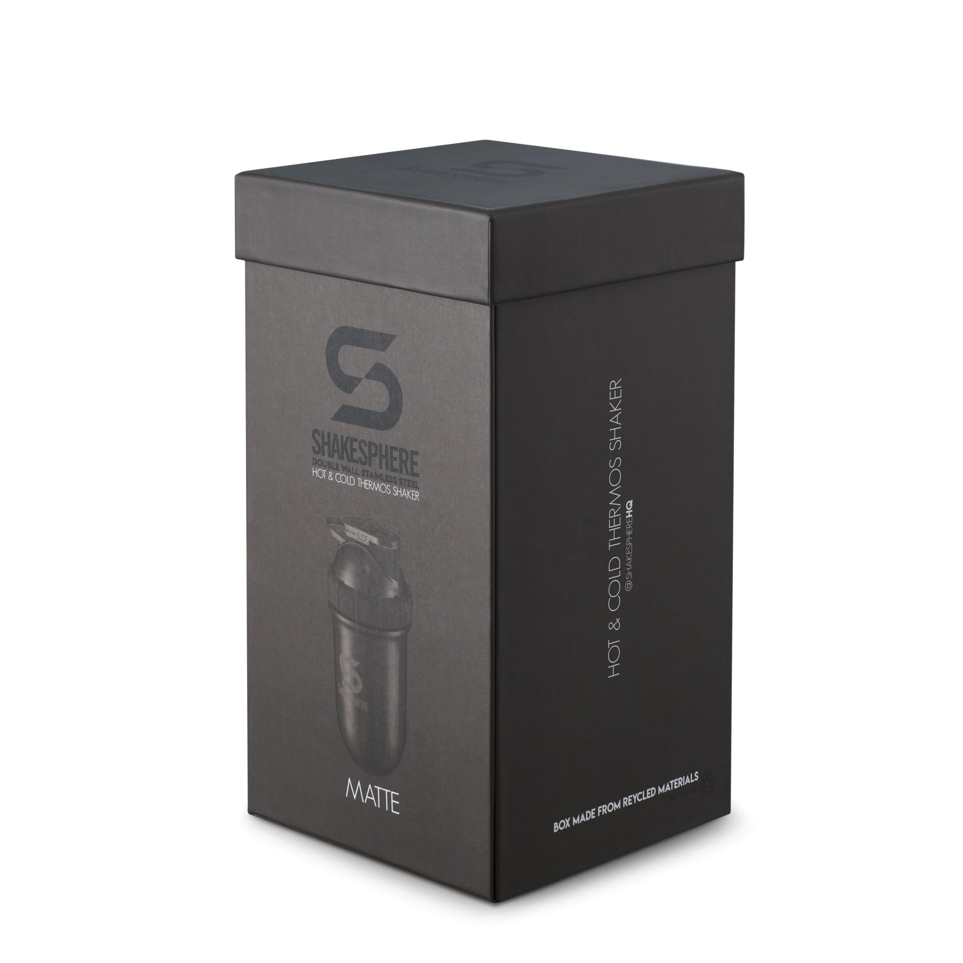 PRE ORDER - 700mls ShakeSphere Tumbler Double Wall Steel Matte Black