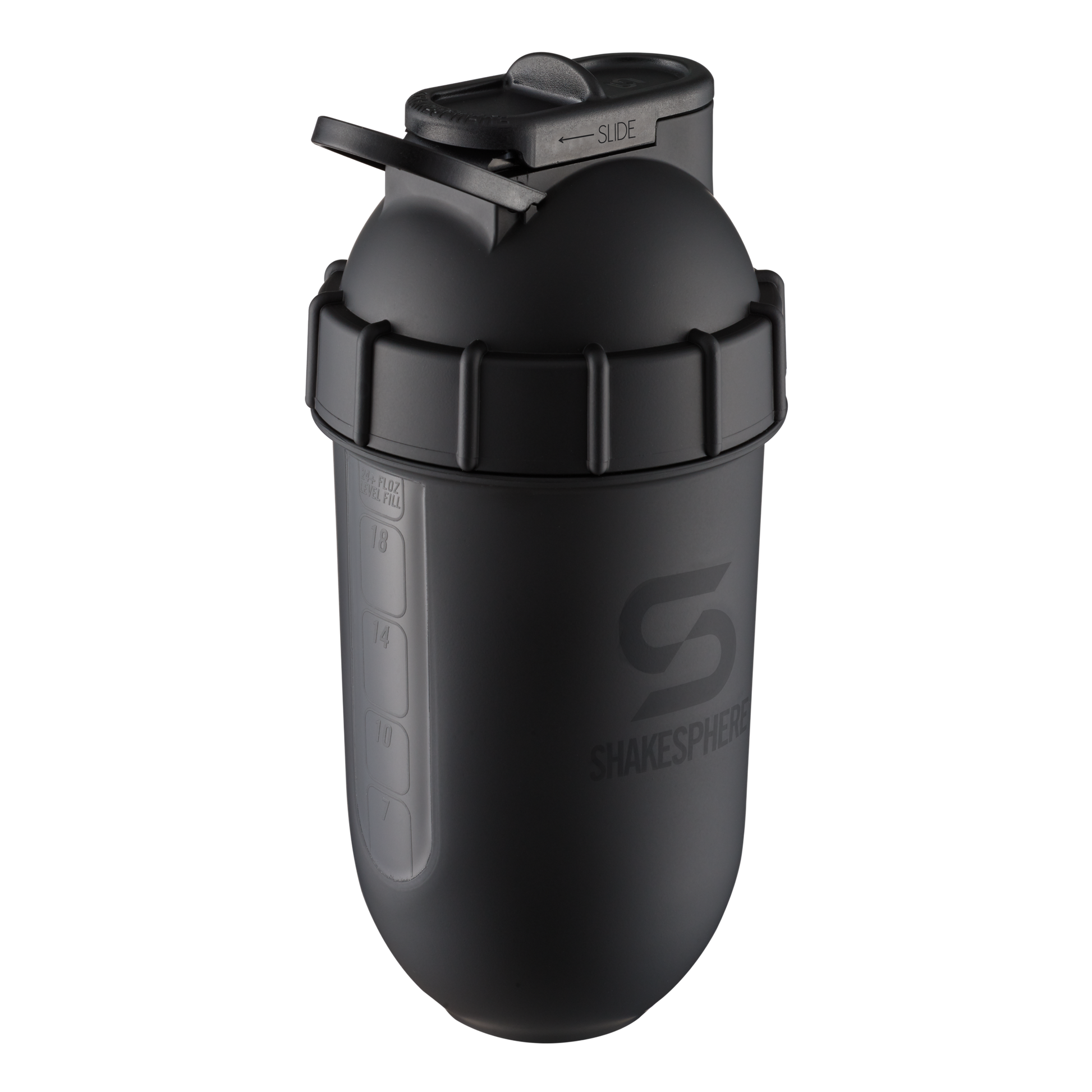 Pre Order - 700mls ShakeSphere Tumbler View Matte Black/Black Window